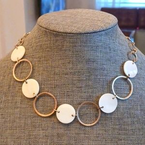 Mother of Pearl Funky Loop Necklace - Pre-loved (16"-18")